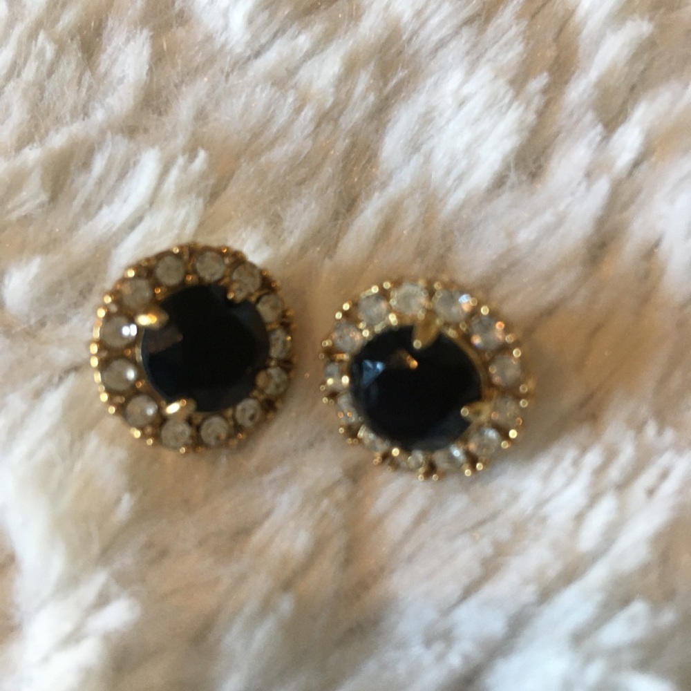 Kate Spade Secret Garden Stud Earrings Black